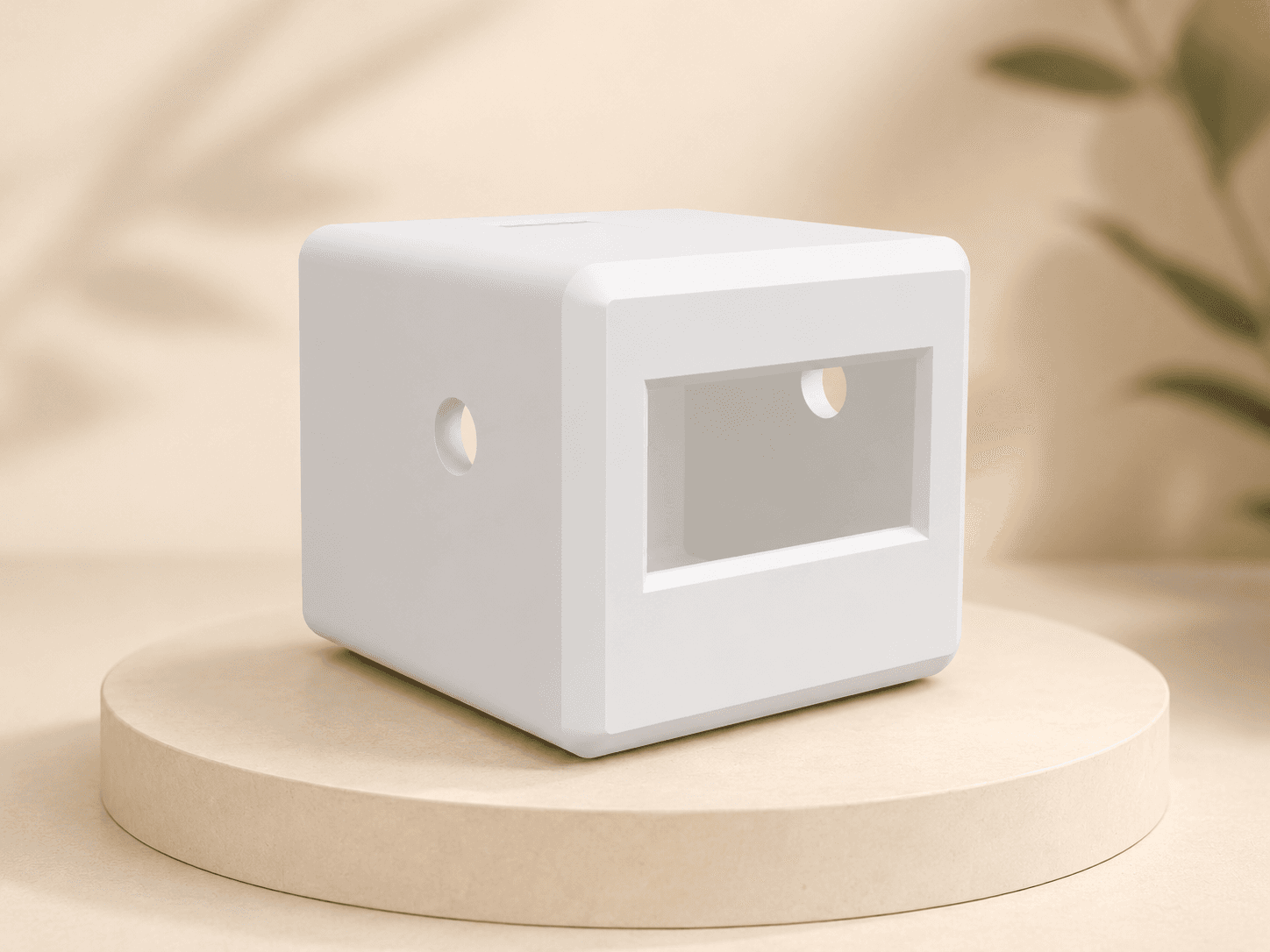 3D printable cassette player model preview with front controls and retro enclosure details