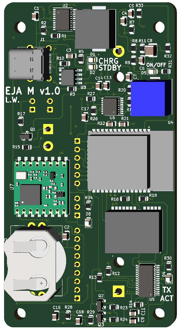 EJA M v1.0 board render, front view