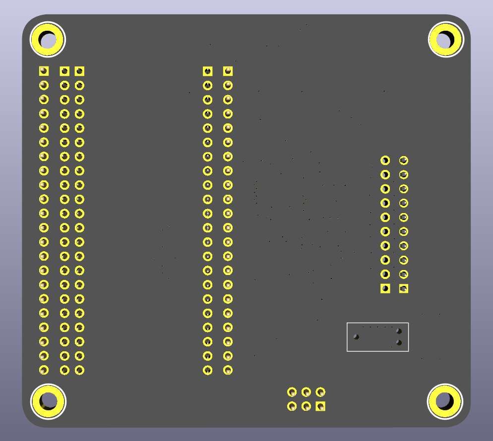 ESP32 Bit Pirate Dock board render, back side