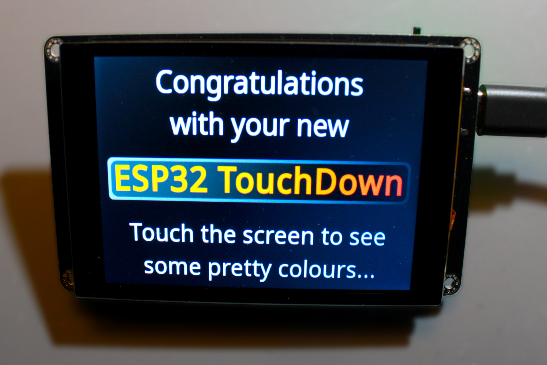 ESP32 TouchDown board close-up photo